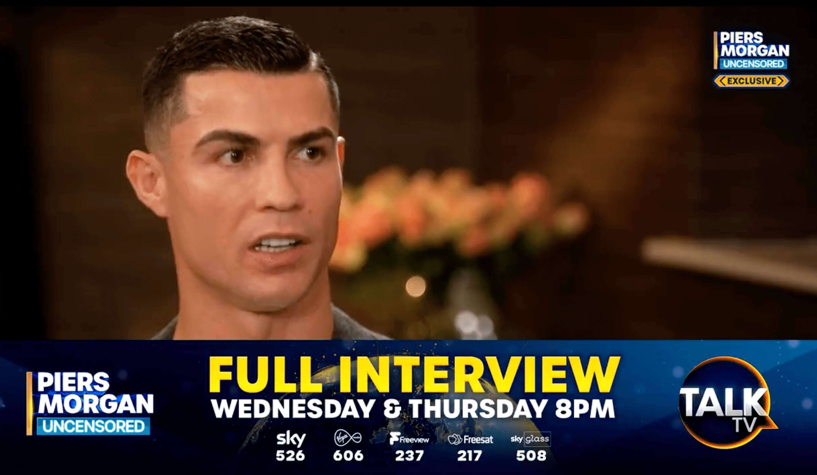 ÉLŐ: Hogyan nézd élőben Cristiano Ronaldo interjúját Piers Morgannel ma este