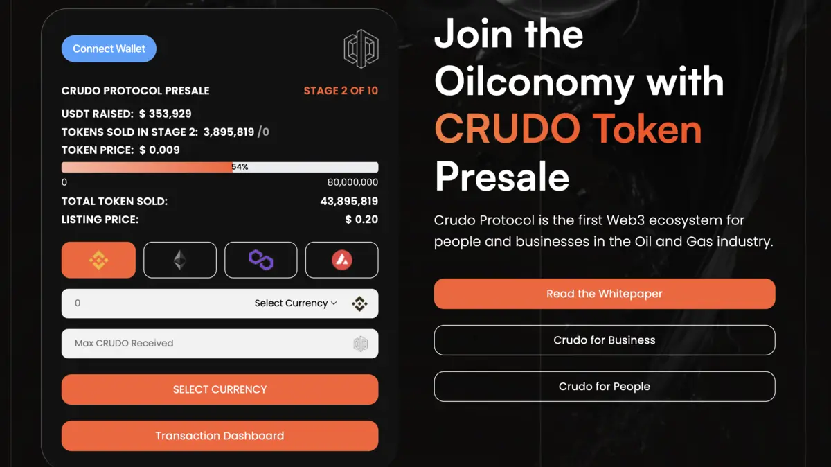 crudo protocol ico widget
